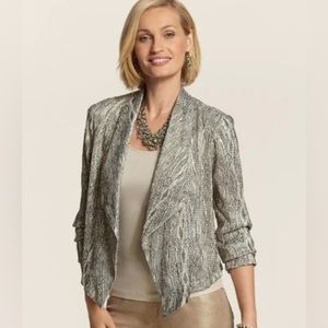 NWT Chico’s metallic jacket 2 large